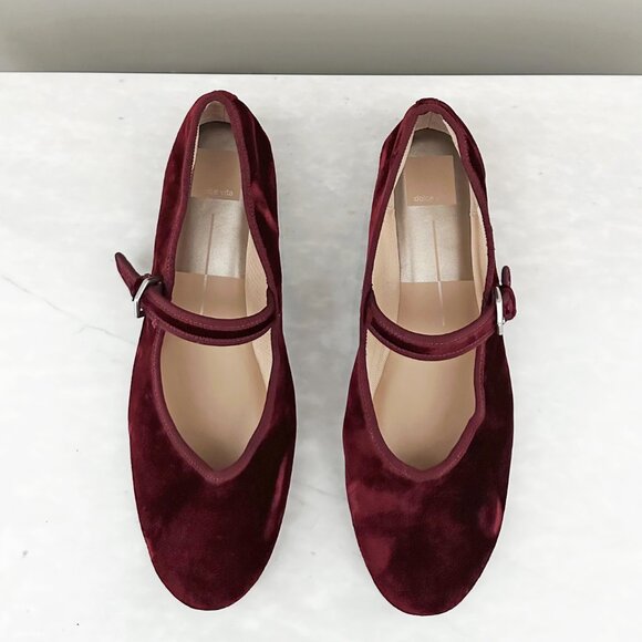 NWOT Dolce Vita Roslyn Velvet Ballet Flats - Picture 8 of 14
